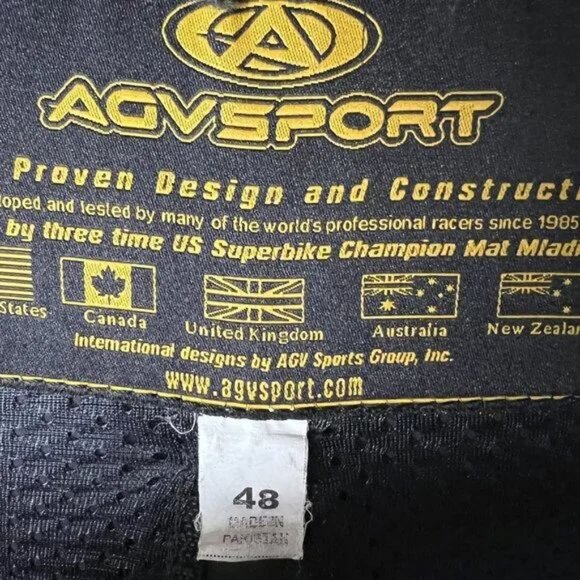 AGVSPORT BREEZE Real Leather Perforated Cycle 🏍️ Jacket w/ ARMOR💪 🛡️-Size 48 - Picture 9 of 12